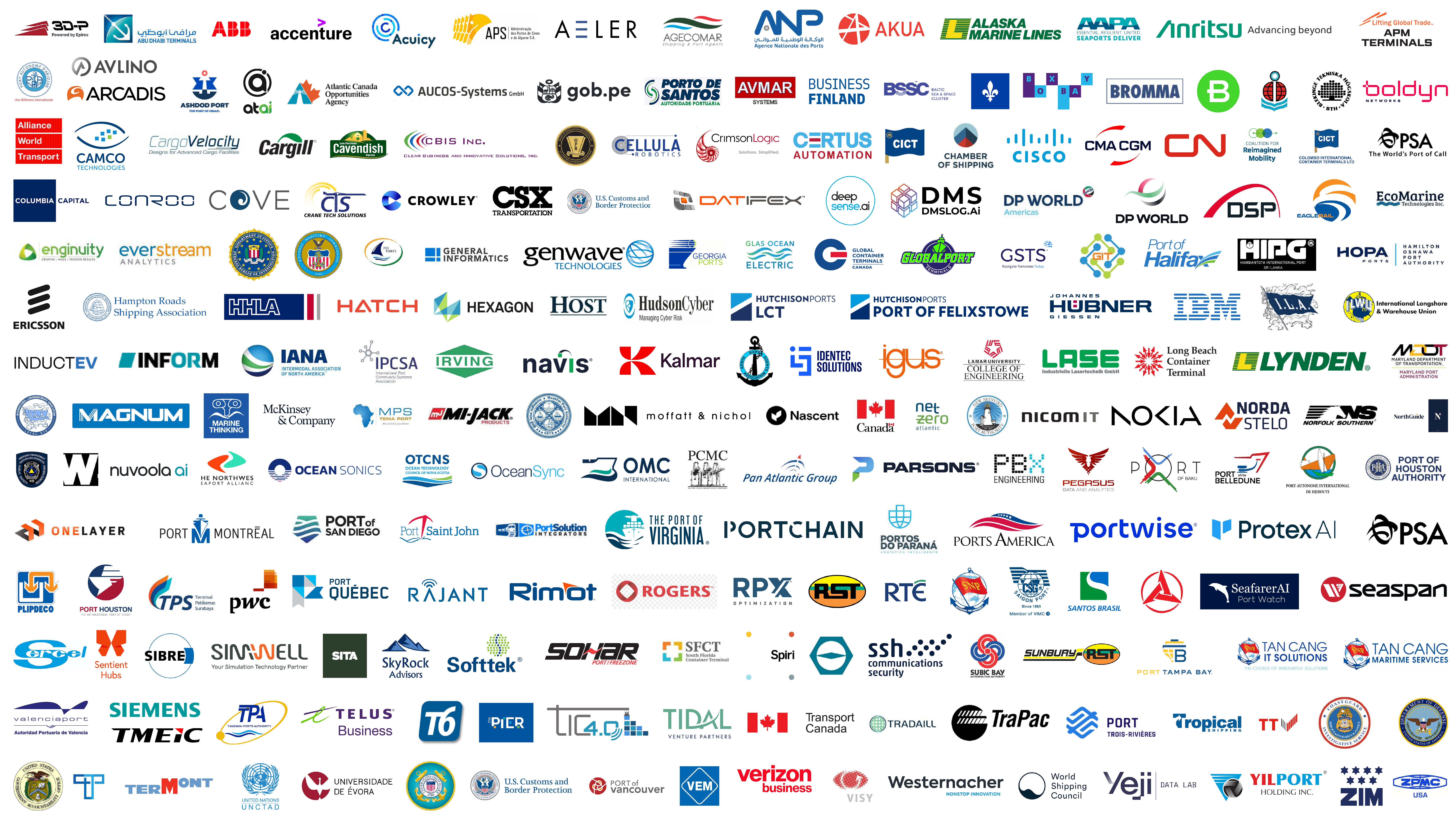 Port Technology Summit North America Logo Splash of attendees